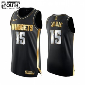 Maillot Basket Enfant Denver Nuggets Nikola Jokic 15 2020-21 Noir Golden Edition Swingman